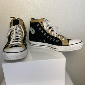 EUC Converse Chuck Taylor All Star High Tops Black and Tan Size M11, W13